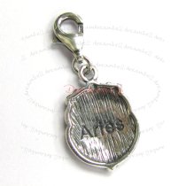 Sterling Silver horoscope Aries Dangle Pendant for European Lobster Clip on Charm