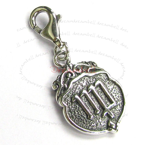 Sterling Silver horoscope Virgo Dangle Pendant for European Lobster Clip on Charm