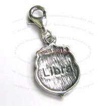 Sterling Silver horoscope Libra Dangle Pendant for European Lobster Clip on Charm