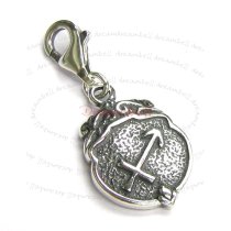 Sterling Silver horoscope Sagittarius Dangle Pendant for European Lobster Clip on Charm