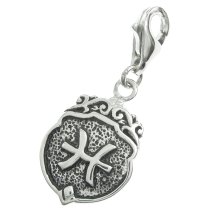 Sterling Silver horoscope Pisces Dangle Pendant for European Lobster Clip on Charm