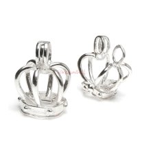 1 x 925 Sterling SILVER Crown Charm pendant 10x15mm
