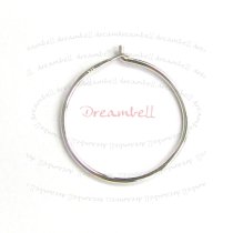 2x Sterling Silver Round Hoop Threader Loop Drop Dangles Earring Earwire Connector for Women