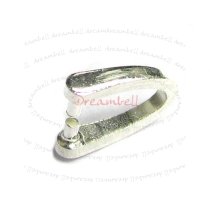 2x STERLING SILVER Bail Pinch Pendant Clasp Connector