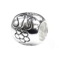 1x Sterling Silver Sis Sister Flower Bead for European Charm Bracelets