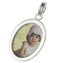 1x STERLING SILVER Photo Frame Pendant Charm