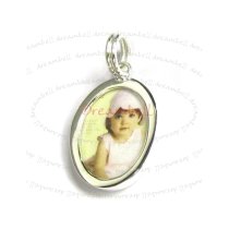 1x STERLING SILVER Photo Frame Pendant Charm