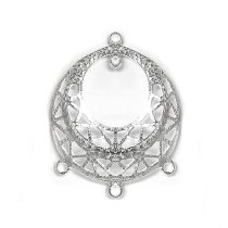 2x Sterling SILVER Bead Chandelier Earring Wire Connector