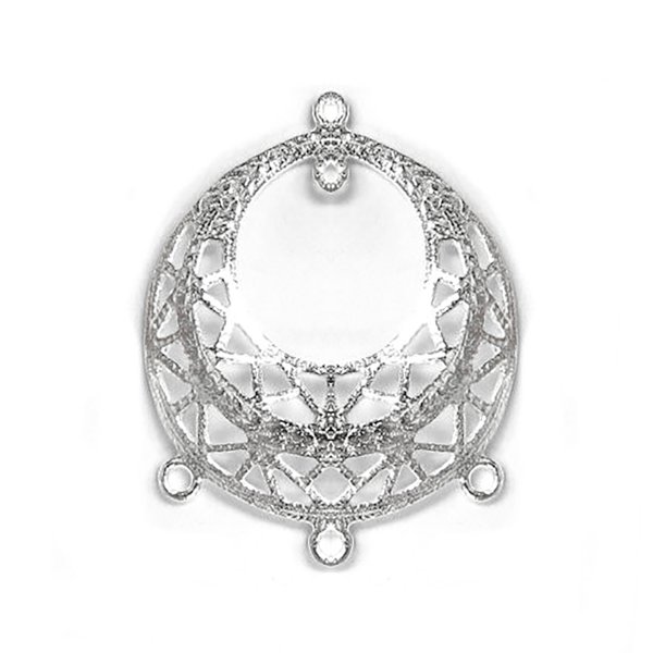 2x Sterling SILVER Bead Chandelier Earring Wire Connector