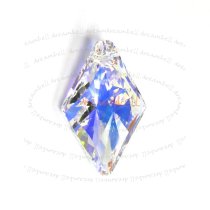 2x SWAROVSKI Rhombus Pendant 14mm CLEAR AB CRYSTAL 6320