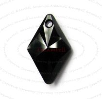 2x SWAROVSKI Rhombus Pendant 14mm Jet Black CRYSTAL 6320