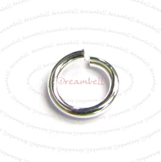 50x Bright Silver Filled .925 Round Open Jump Rings 22 Gauge Wire 4mm 22GA