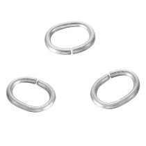 20 x Open Oval Jump Rings 925 Sterling Silver Wire 4mm x 6mm