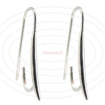 2 Rhodium Sterling Silver Ear Wire Earring French Hook Earring Connector