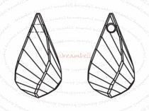 1x SWAROVSKI Helix Pendant 18mm CLEAR CRYSTAL 6020