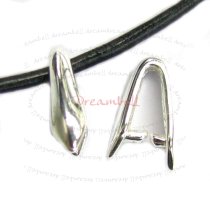 2x STERLING SILVER Bail Pinch Pendant Clasp Connector