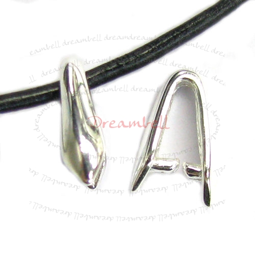 2x STERLING SILVER Bail Pinch Pendant Clasp Connector