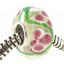 Sterling Silver Round Murano Glass Bead for European Charm Bracelets