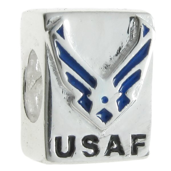 Sterling silver USAF bead for European Charm Bracelets