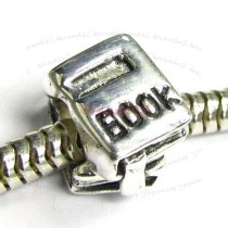 Sterling Silver Student Book Reader Bead for European Charm Bracelets