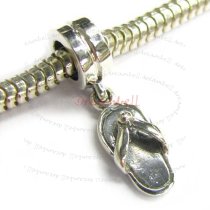 Sterling Silver Flip Flop Slipper Screw on Dangle Bead for European Charm Bracelets