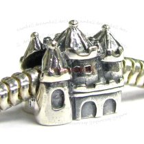 Sterling Silver Castle Bead for European Charm Bracelets