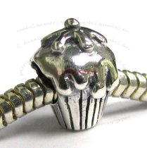 1x Sterling Silver Cup cake Bead for European Charm Bracelets