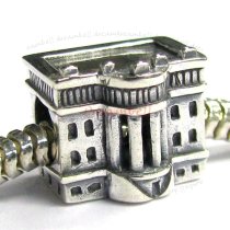 Sterling Silver America USA WHITE HOUSE Bead for European Charm Bracelets