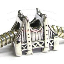Sterling Silver San Francisco Golden Gate Bridge Bead for European Charm Bracelets