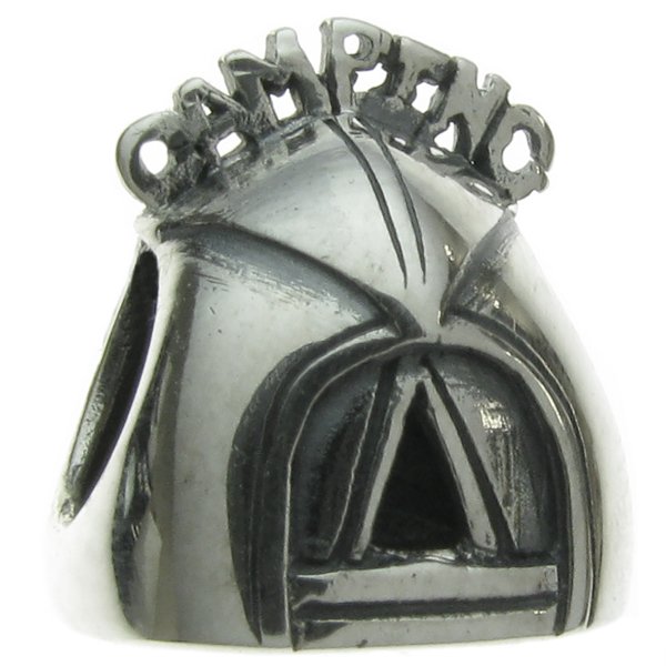 Sterling Silver Picnic CAMPING Tent Bead for European Charm Bracelets