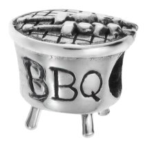 Sterling Silver Pinic Party BBQ Bead for European Charm Bracelets