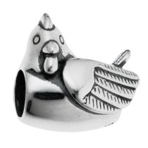 Sterling Silver CHICKEN Bead for European Charm Bracelets
