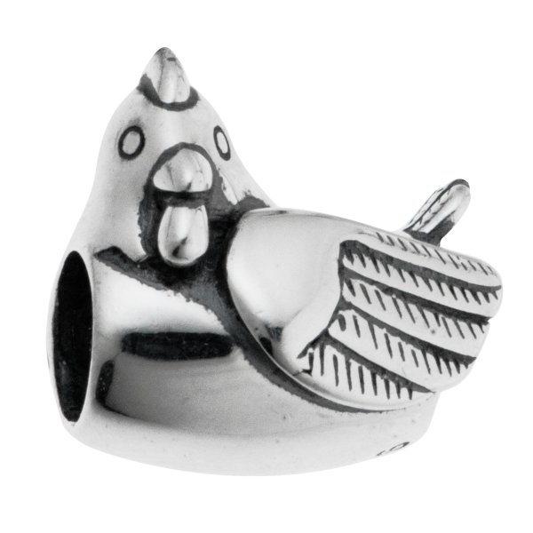 Sterling Silver CHICKEN Bead for European Charm Bracelets