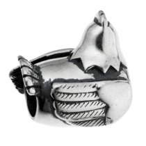 Sterling Silver CHICKEN Bead for European Charm Bracelets