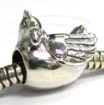 Sterling Silver CHICKEN Bead for European Charm Bracelets
