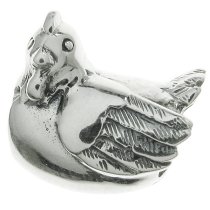 Sterling Silver CHICKEN Bead for European Charm Bracelets