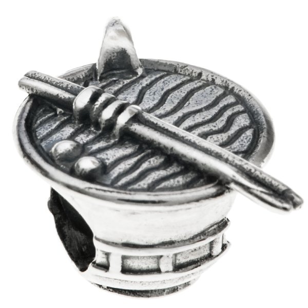 Sterling Silver Noodle Bowl Bead for European Charm Bracelets