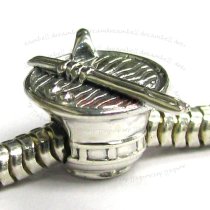 Sterling Silver Noodle Bowl Bead for European Charm Bracelets
