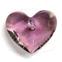 Swarovski 6264 Crystal Truly in Love Heart Charm pendant Antique pink 18mm