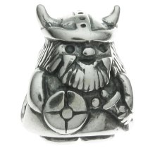 Sterling Silver Viking Warrior Pirate Bead for European Charm Bracelets