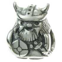 Sterling Silver Viking Warrior Pirate Bead for European Charm Bracelets