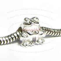 Sterling Silver Frog Bead for European Charm Bracelets