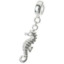 Sterling Silver Seahorse Dangle Bead for European Charm Bracelets