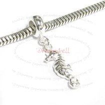 Sterling Silver Seahorse Dangle Bead for European Charm Bracelets