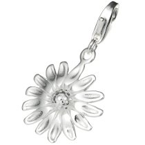 Sterling Silver Sun Flower Dangle Pendant Bead for European Lobster Clip on Charm