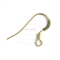 4x 14K Gold Filled French Hook earwires Coil Ear Wire