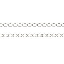 12" x Sterling Silver Oval Curb Chain Footage 3mmx2.1mm