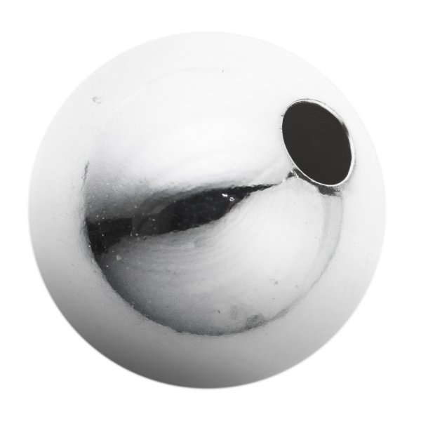 2x Sterling Silver Round Focal Seamless Bead 8mm