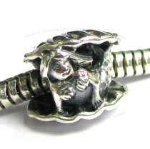 Sterling Silver Little Mermaid and Shell Bead for European Charm Bracelets