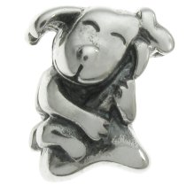 Sterling Silver DOG & Bone for European Charm Bracelets
